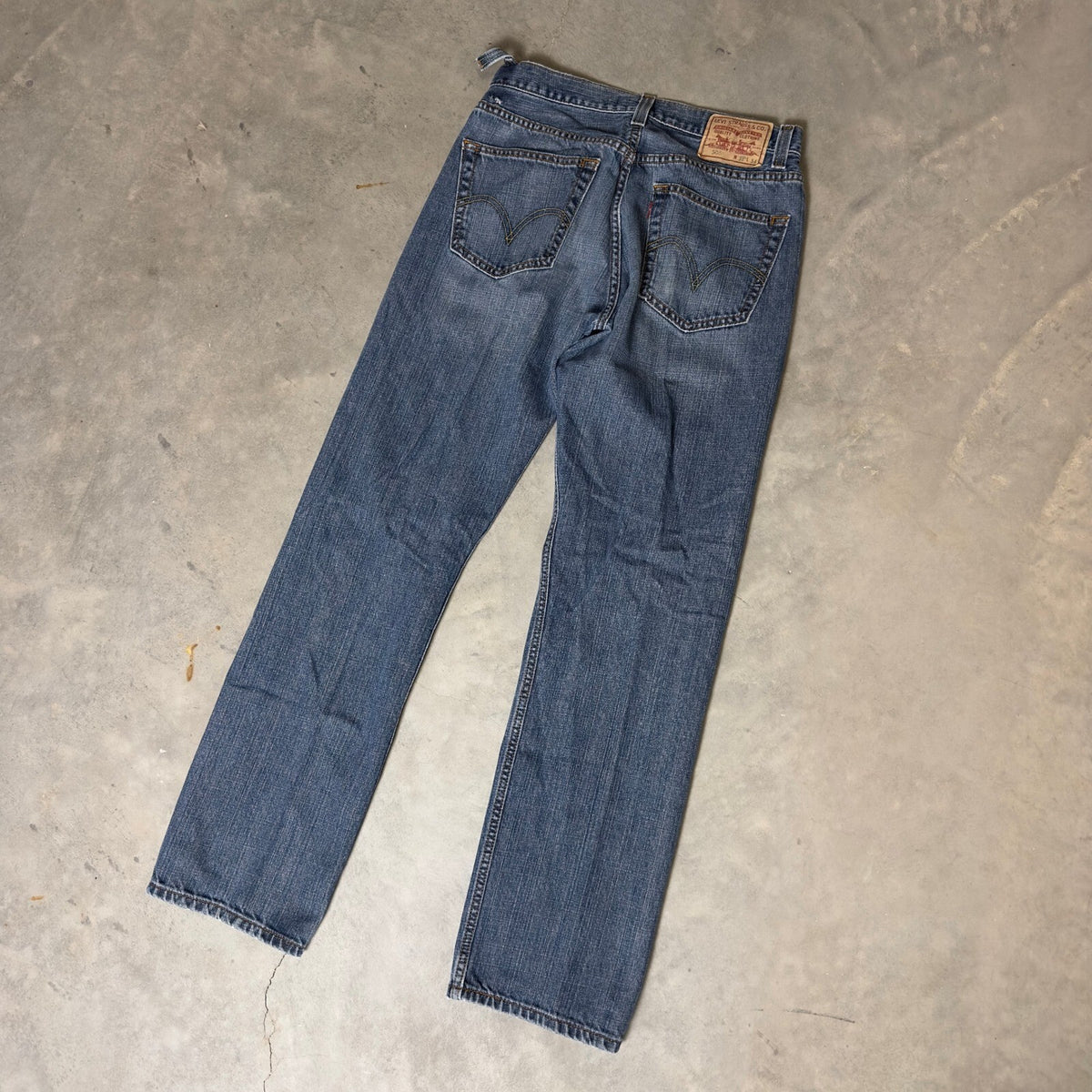 Levi's 505 Regular Fit Jeans Mens 32x34 Blue Baggy Straight