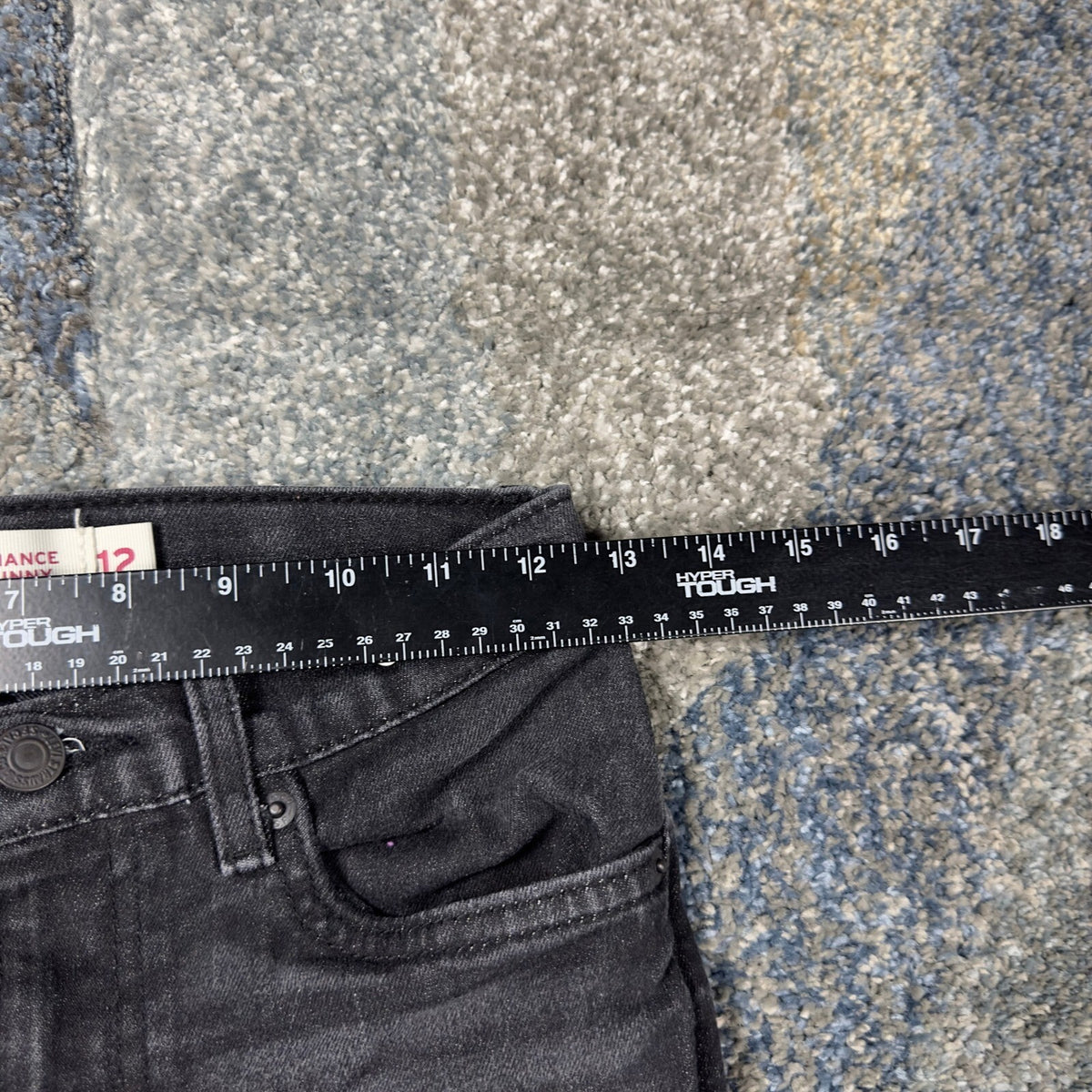 Levis 510 Skinny Jeans Womens 12 Black Faded Stretch Grunge
