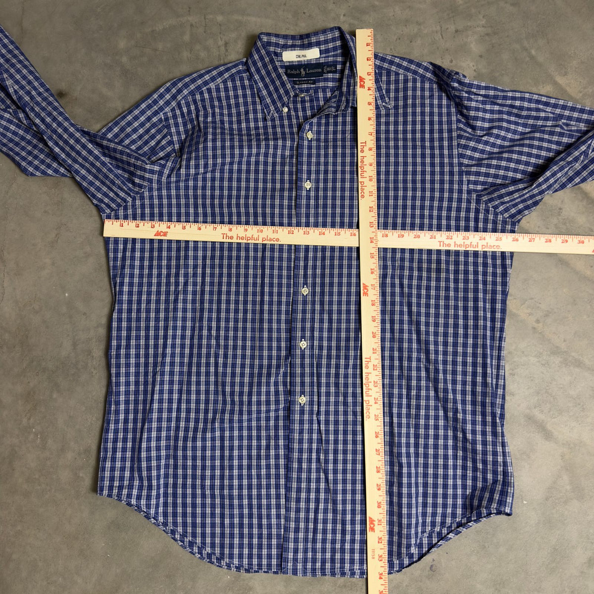 Ralph Lauren Classic Fit Check Shirt Mens 16.5 L