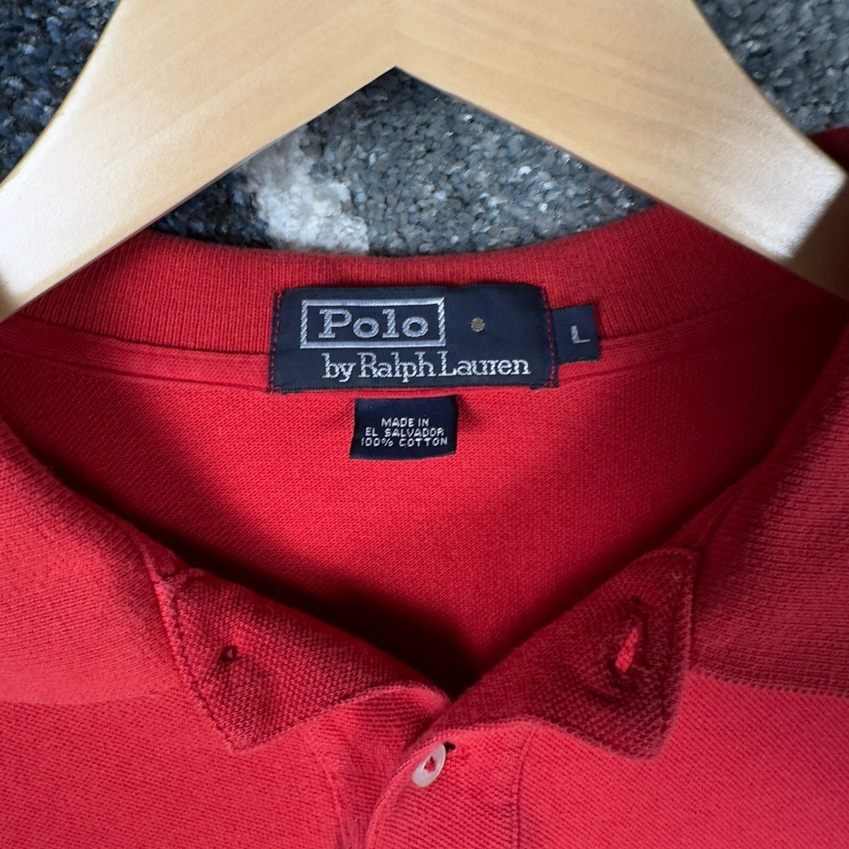 Polo Ralph Lauren Long Sleeve Polo Shirt Mens L Red Pique