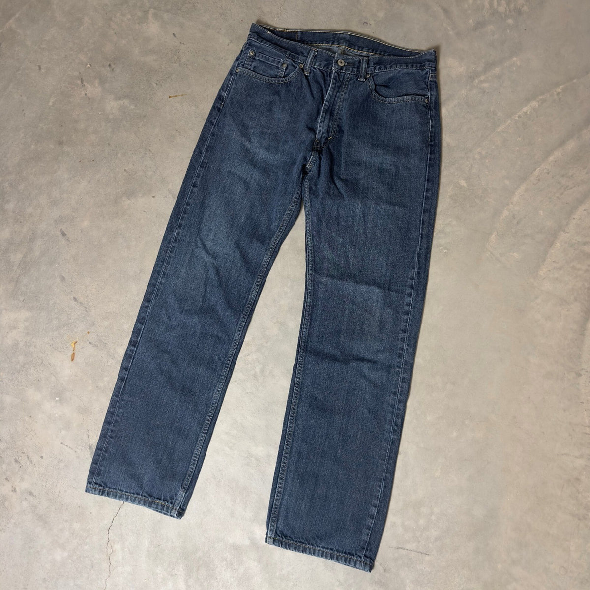 Levis 505 Regular Fit Straight Leg Jeans Men 36x34 Blue