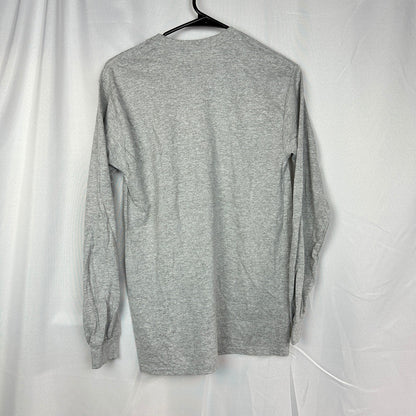 NWT Gildan Mens S Long Sleeve Heather Gray Tee