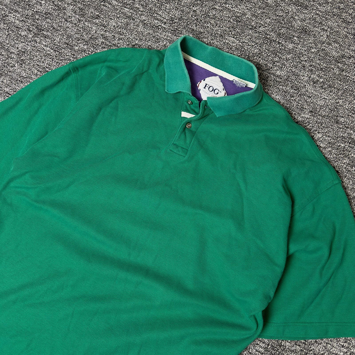 London Fog Polo Shirt Mens M Green Short Sleeve