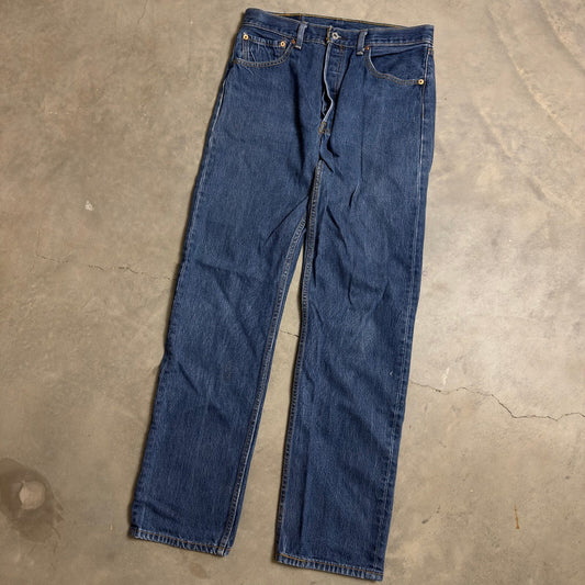 Vintage Y2K Levi's 501 Original Fit Jeans Mens 33x36 Blue Medium Wash Baggy