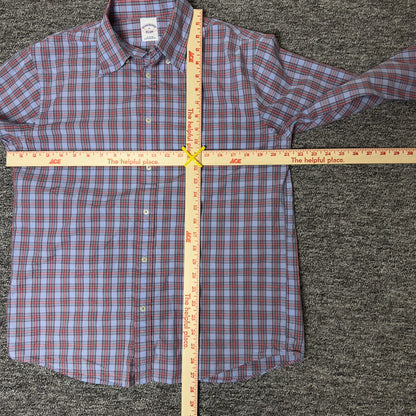Brooks Brothers Plaid Button-Down Shirt Mens M Blue Preppy