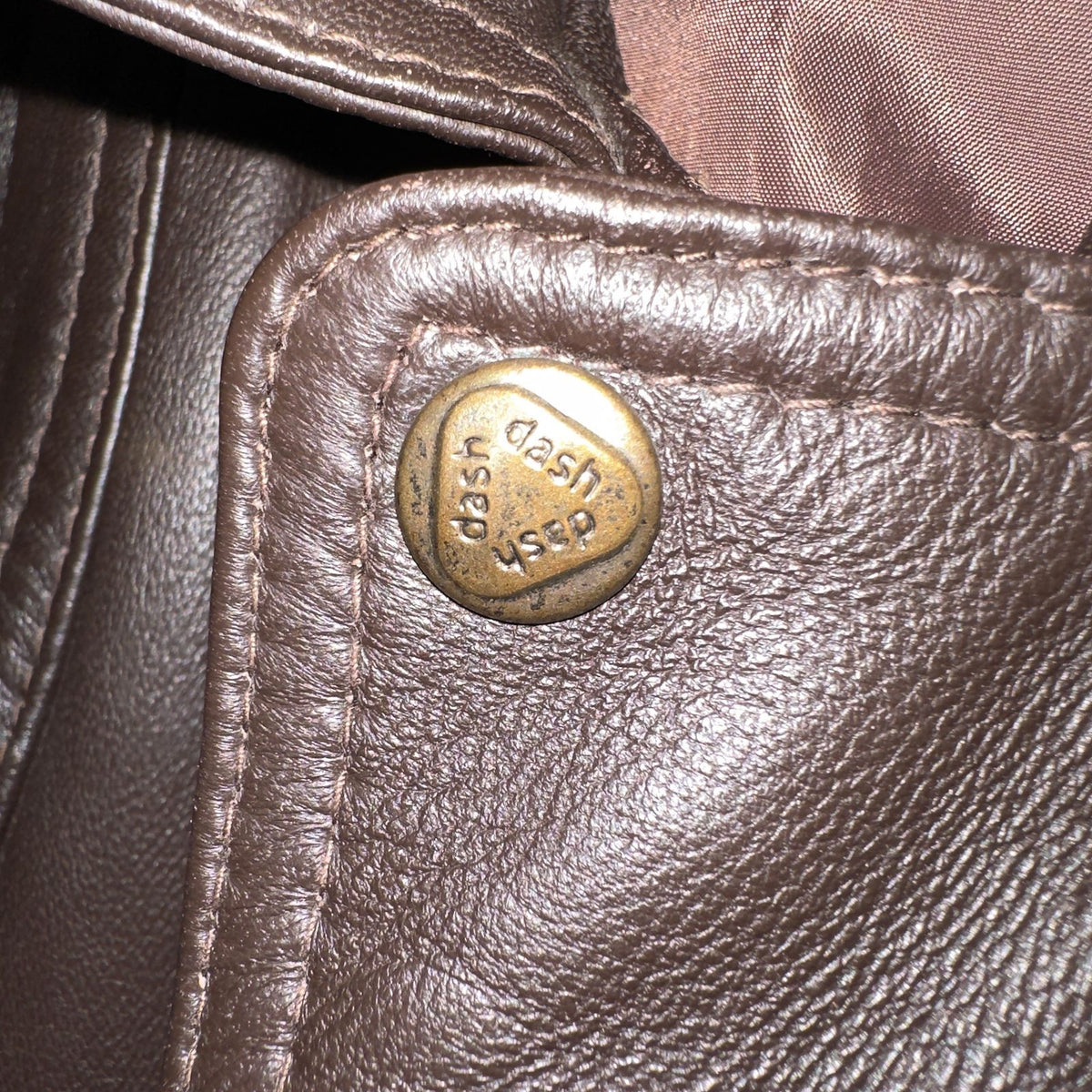 Leather Jacket Mens XL Brown Zip Snap Multi Pocket