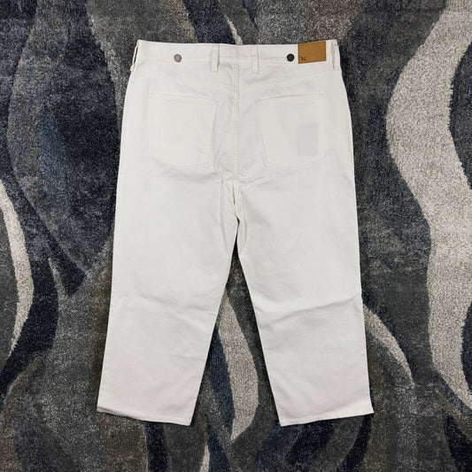 NEW Eddie Bauer Voyager Straight Jeans Womens 18 White Denim