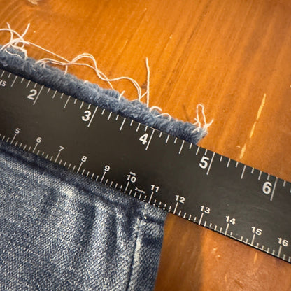 Levi's 711 Skinny Ankle Jeans Womens 26 Blue Raw Hem Ripped