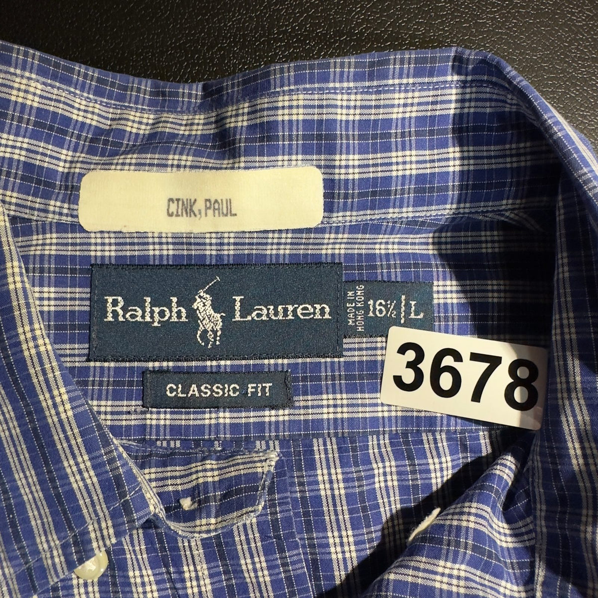 Ralph Lauren Classic Fit Check Shirt Mens 16.5 L