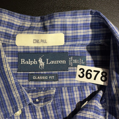 Ralph Lauren Classic Fit Check Shirt Mens 16.5 L
