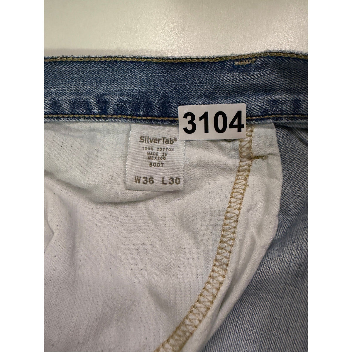 Vintage SilverTab Bootcut Jeans Mens 36x30 Light Wash Baggy