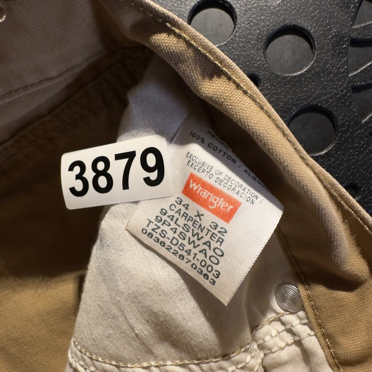Wrangler Carpenter Jeans Mens 34x32 Tan Workwear