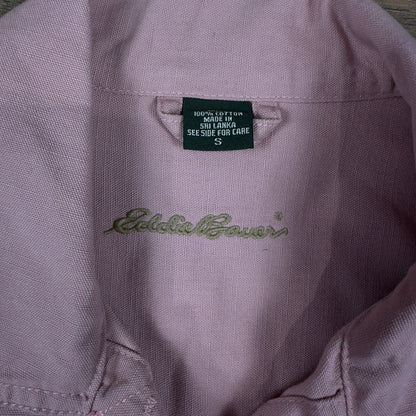 Eddie Bauer Cotton Canvas Trucker Jacket Womens S Dusty Rose