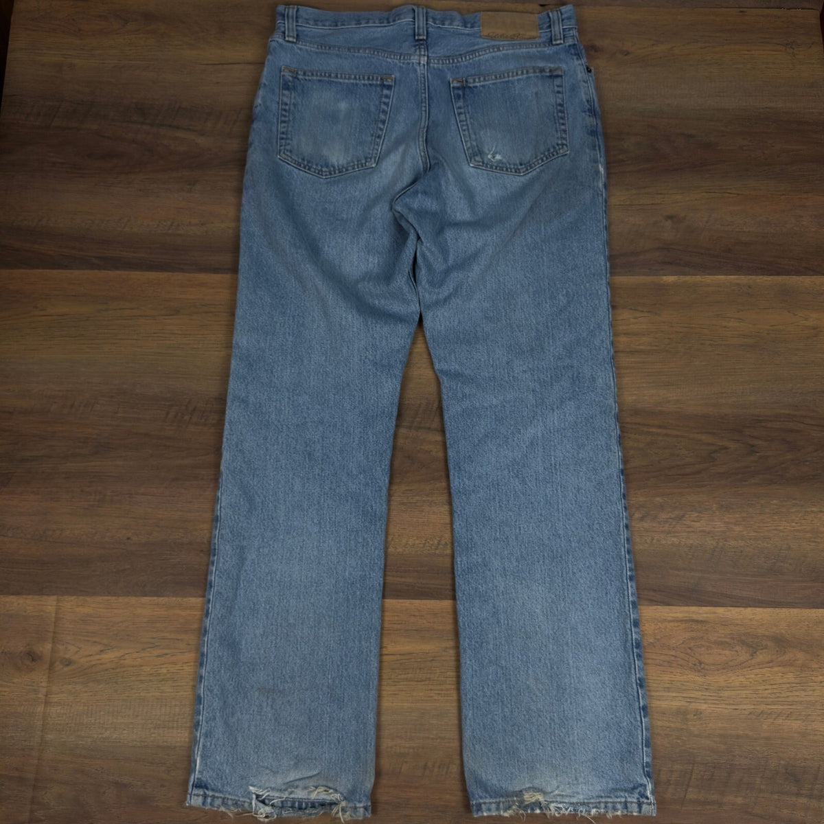 Eddie Bauer Straight Distressed Jeans Mens 35x32 Light Wash