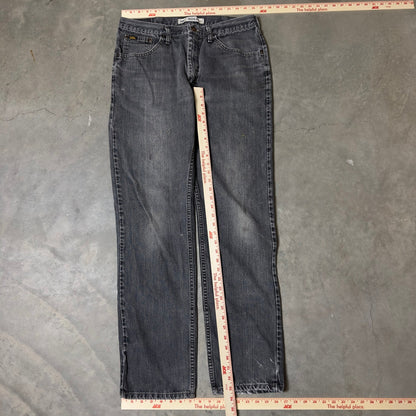 Vintage Lee Regular Fit Jeans Mens 34x34 Black Faded Grunge Streetwear Baggy