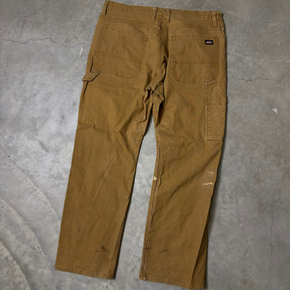Dickies Carpenter Pants Mens 36x30 Brown Stretch