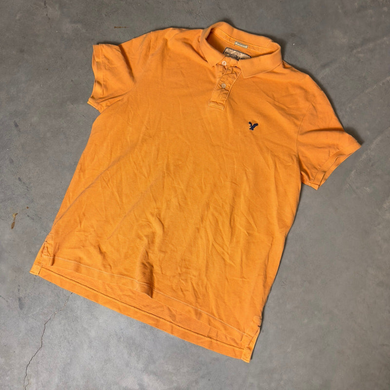 American Eagle Polo Shirt Mens XXL Orange Athletic Fit