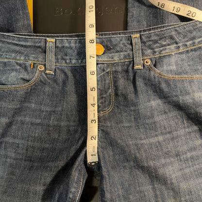 Y2K American Eagle 77 Straight Jeans Womens 6 Blue Low Rise