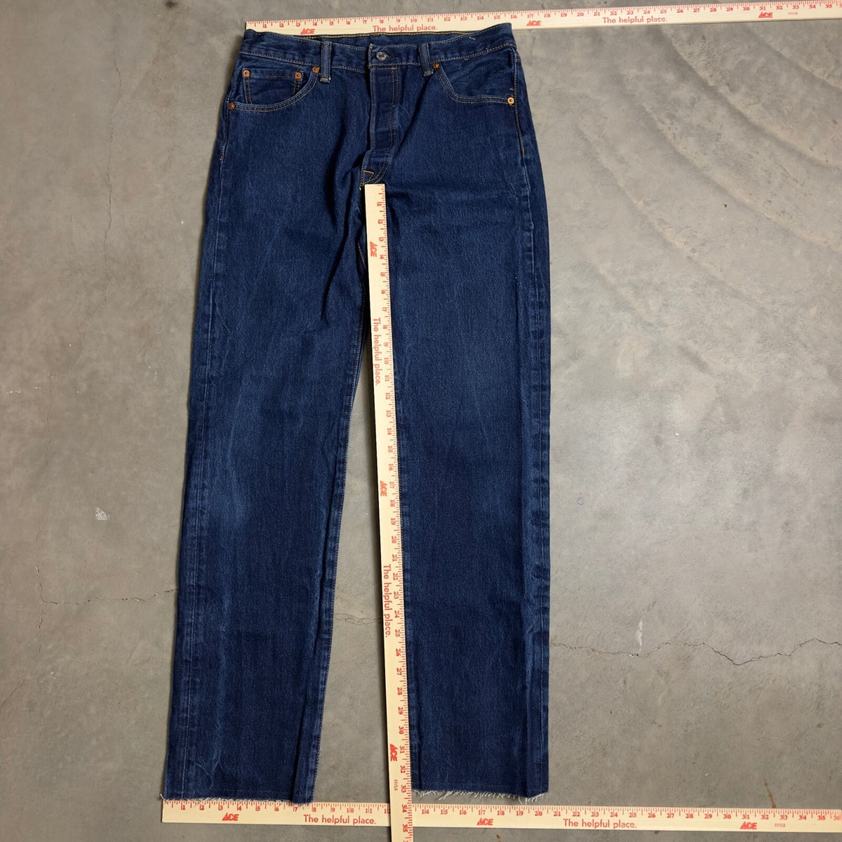 Levi's 501 Original Fit Jeans Mens 36x31 Indigo Blue Straight Baggy Heritage