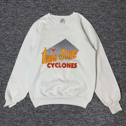 Vintage Jerzees Iowa State Cyclones Sweatshirt Sz S Cream