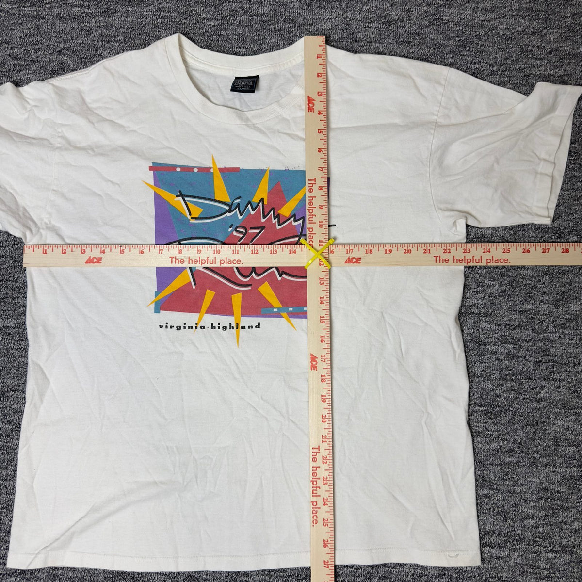 Vintage 1997 Danny's Run Virginia Highland Graphic Tee XL
