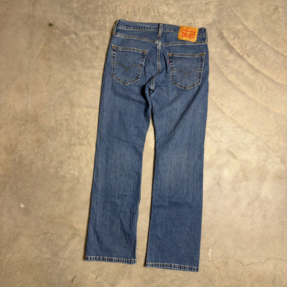 Levi Strauss 527 Slim Bootcut Jeans Mens 29x30 Blue Denim Western Baggy Casual