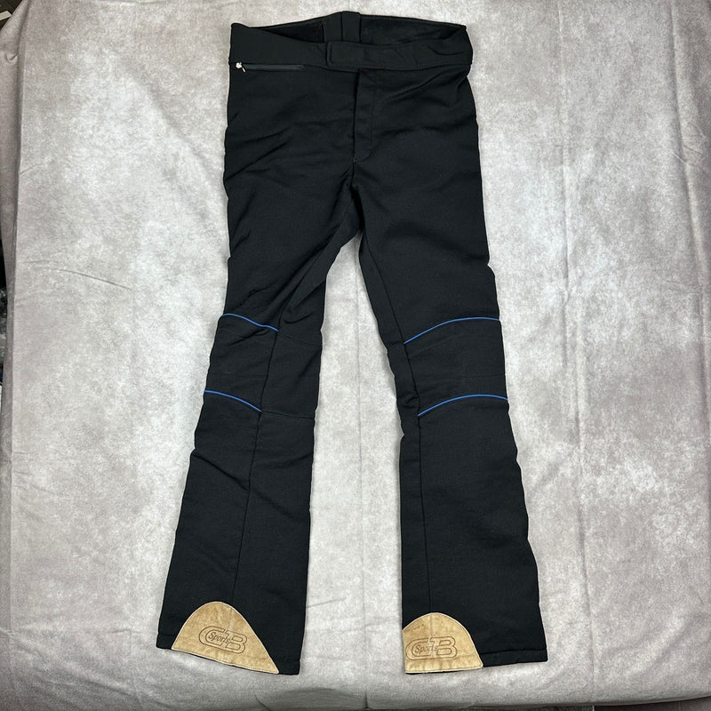 Vintage CB Sports Womens 36L Ski Pants Black Blue