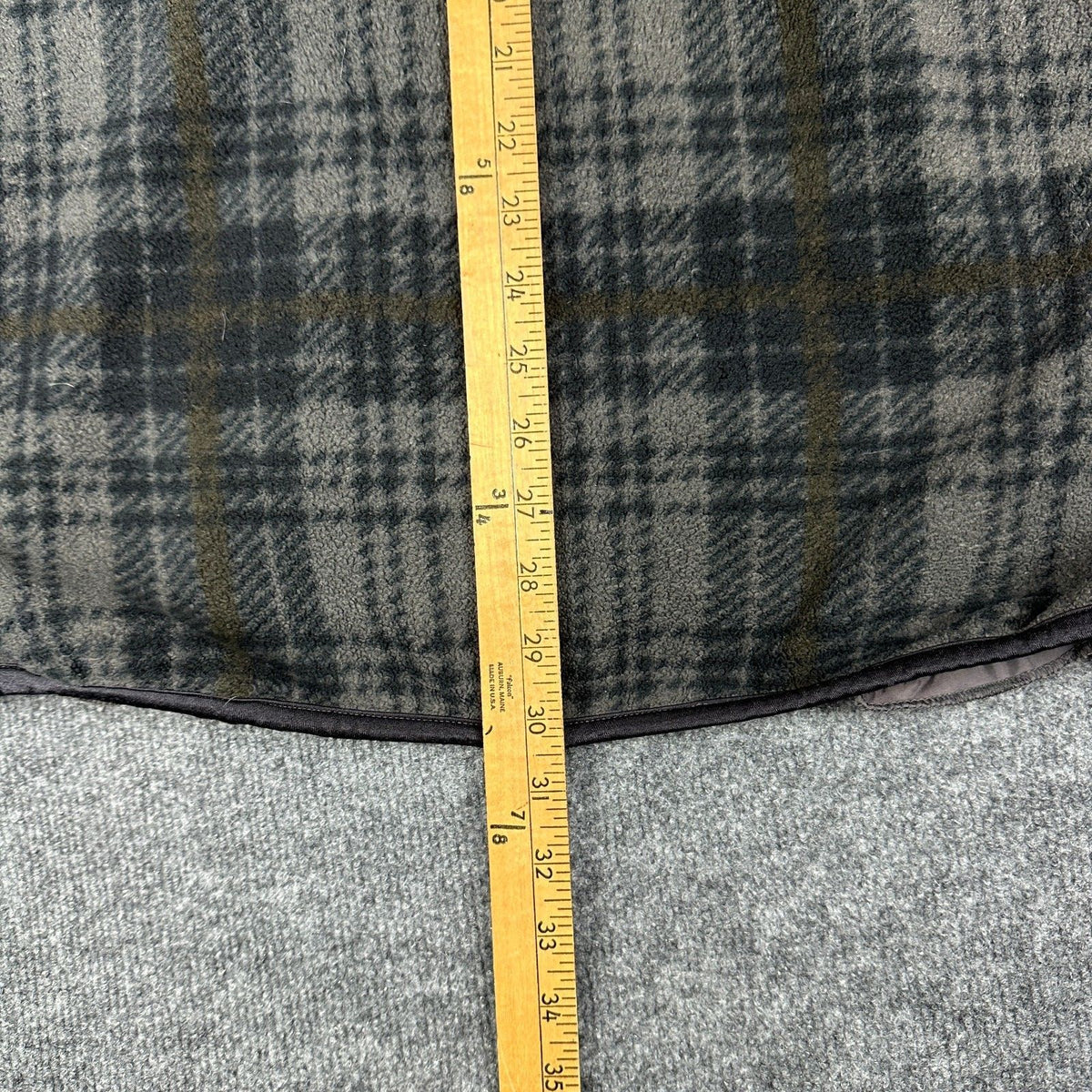 Fieldmaster Mens Large Gray Plaid Fleece Pullover Jacket