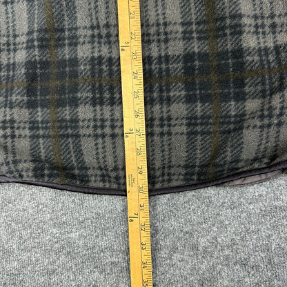 Fieldmaster Mens Large Gray Plaid Fleece Pullover Jacket