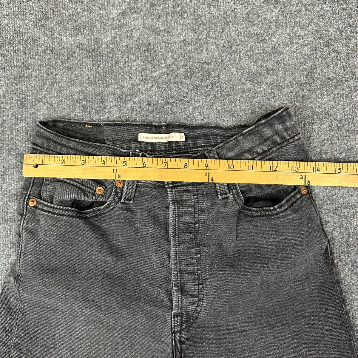 Levi's Ribcage Straight Ankle Womens 27x27 Black Jeans
