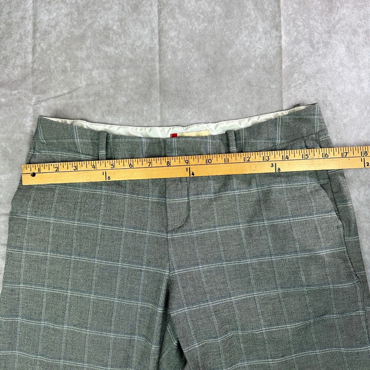 Gap Womens Straight Fit Pants Size 6 Gray Plaid