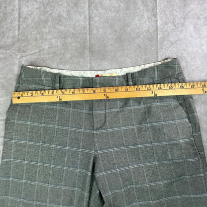Gap Womens Straight Fit Pants Size 6 Gray Plaid