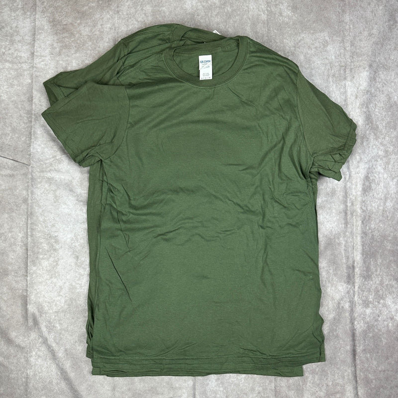 NWT Gildan Mens M Green Softstyle Cotton T-Shirt Lot of 12