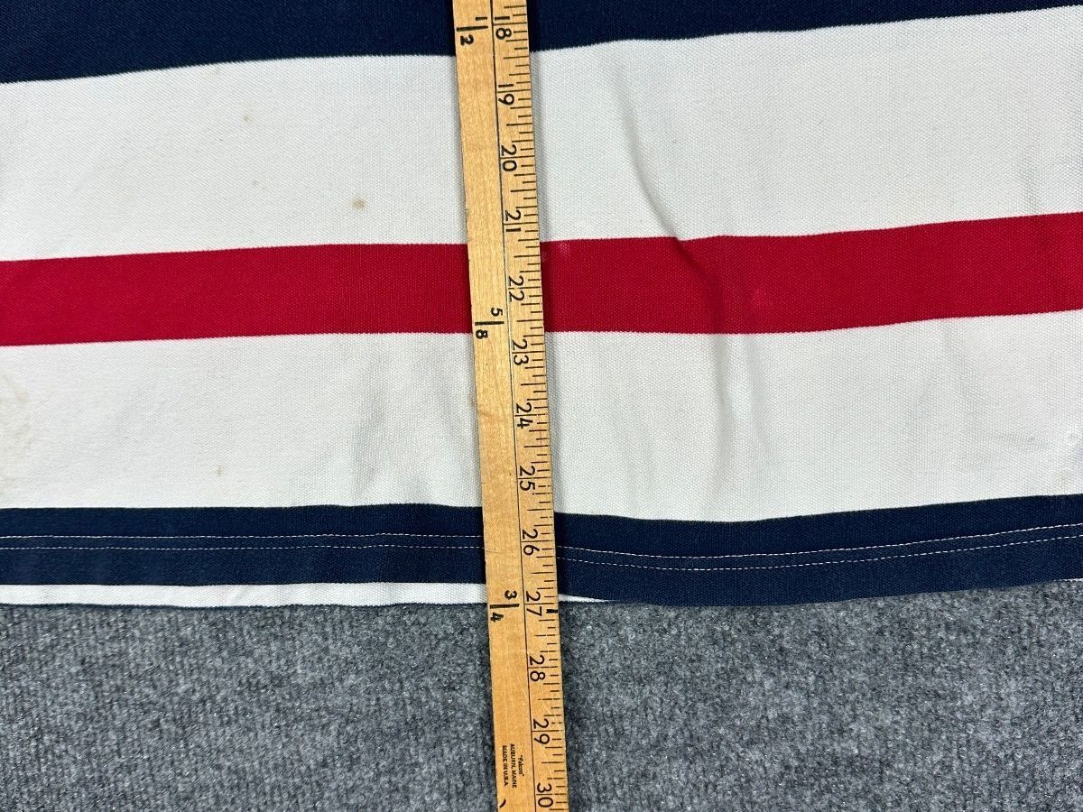 Tommy Hilfiger Polo Shirt Mens XL Red Navy White Striped
