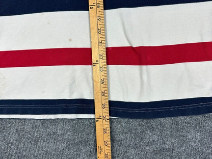 Tommy Hilfiger Polo Shirt Mens XL Red Navy White Striped