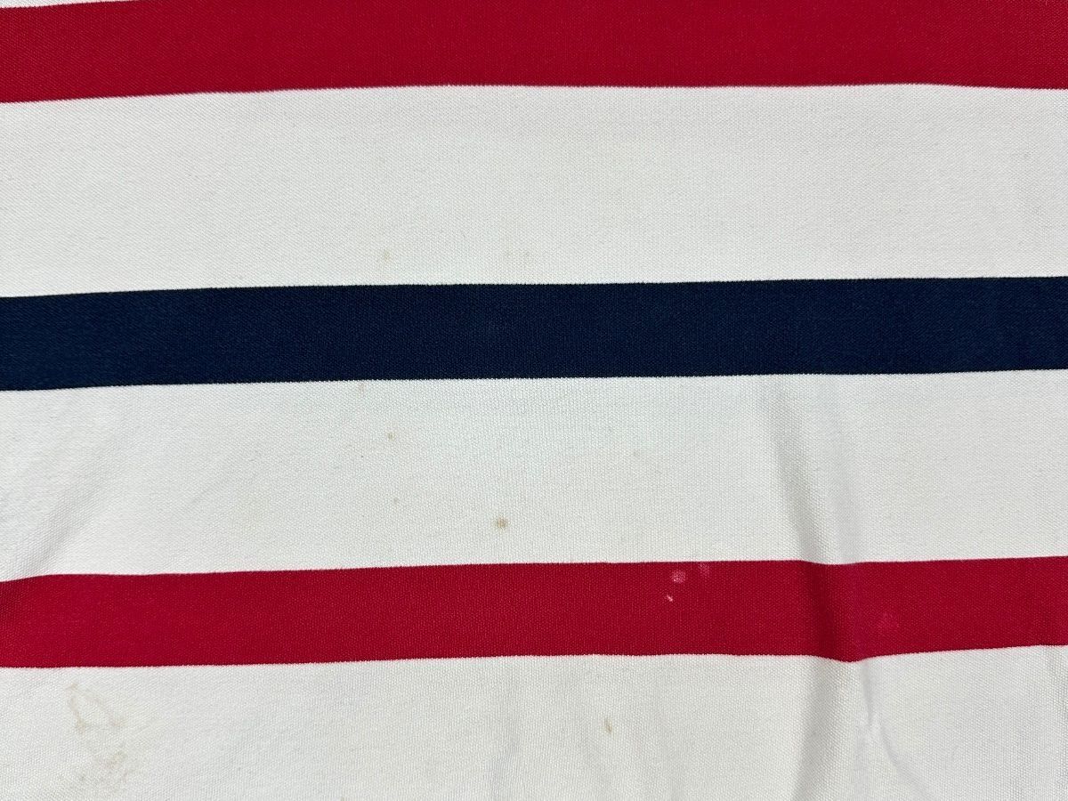 Tommy Hilfiger Polo Shirt Mens XL Red Navy White Striped