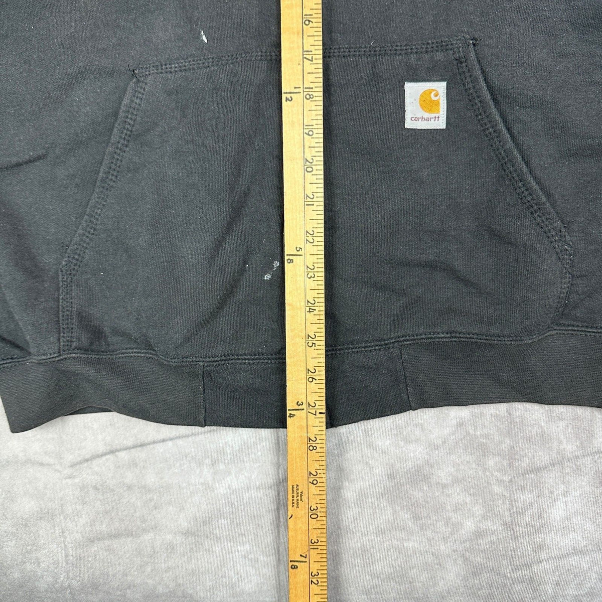 Vintage Carhartt Full Zip Hoodie Men's Large Black Workwear