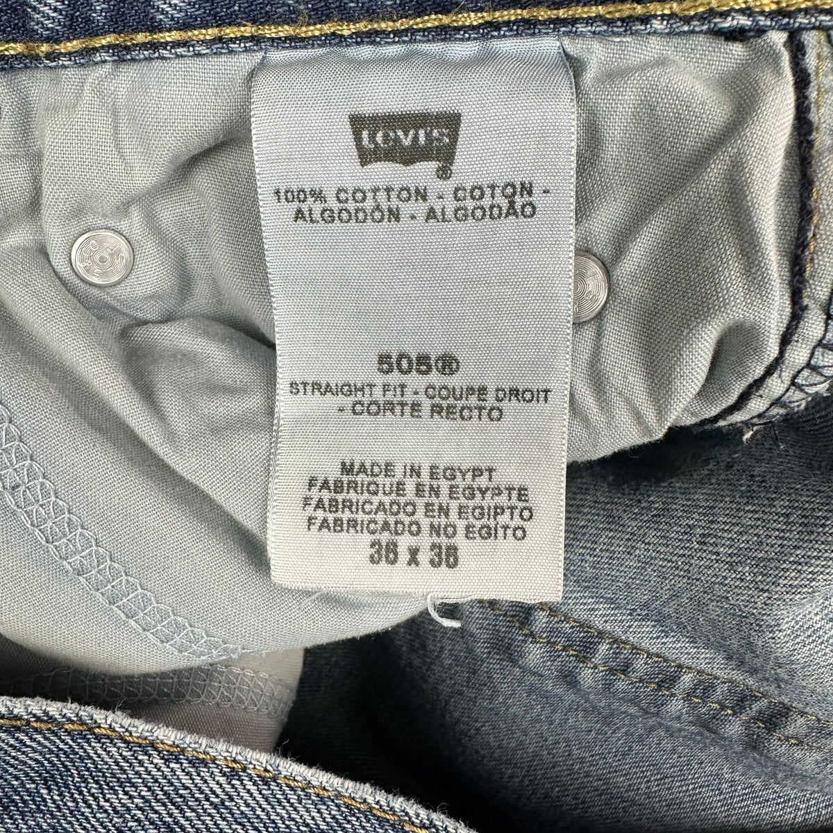 Vintage Levi's 505 Mens 36x36 Blue Straight Jeans