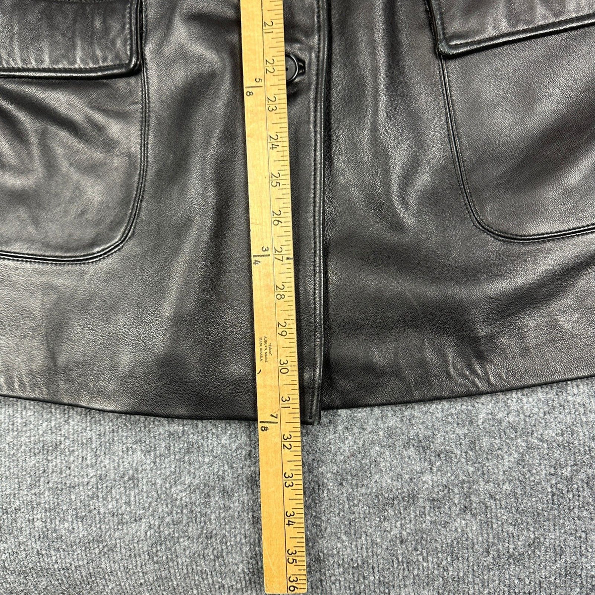 Style & Co. Womens Leather Jacket 16W Black Car Coat