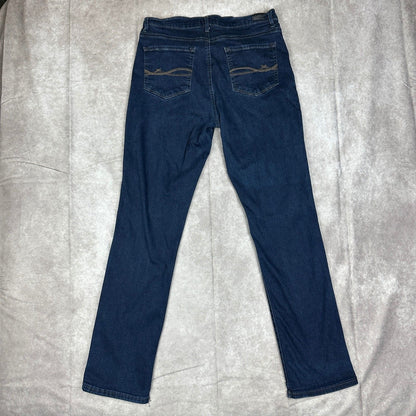 Lee Womens Slim Straight Jeans Size 12 Medium Blue Denim
