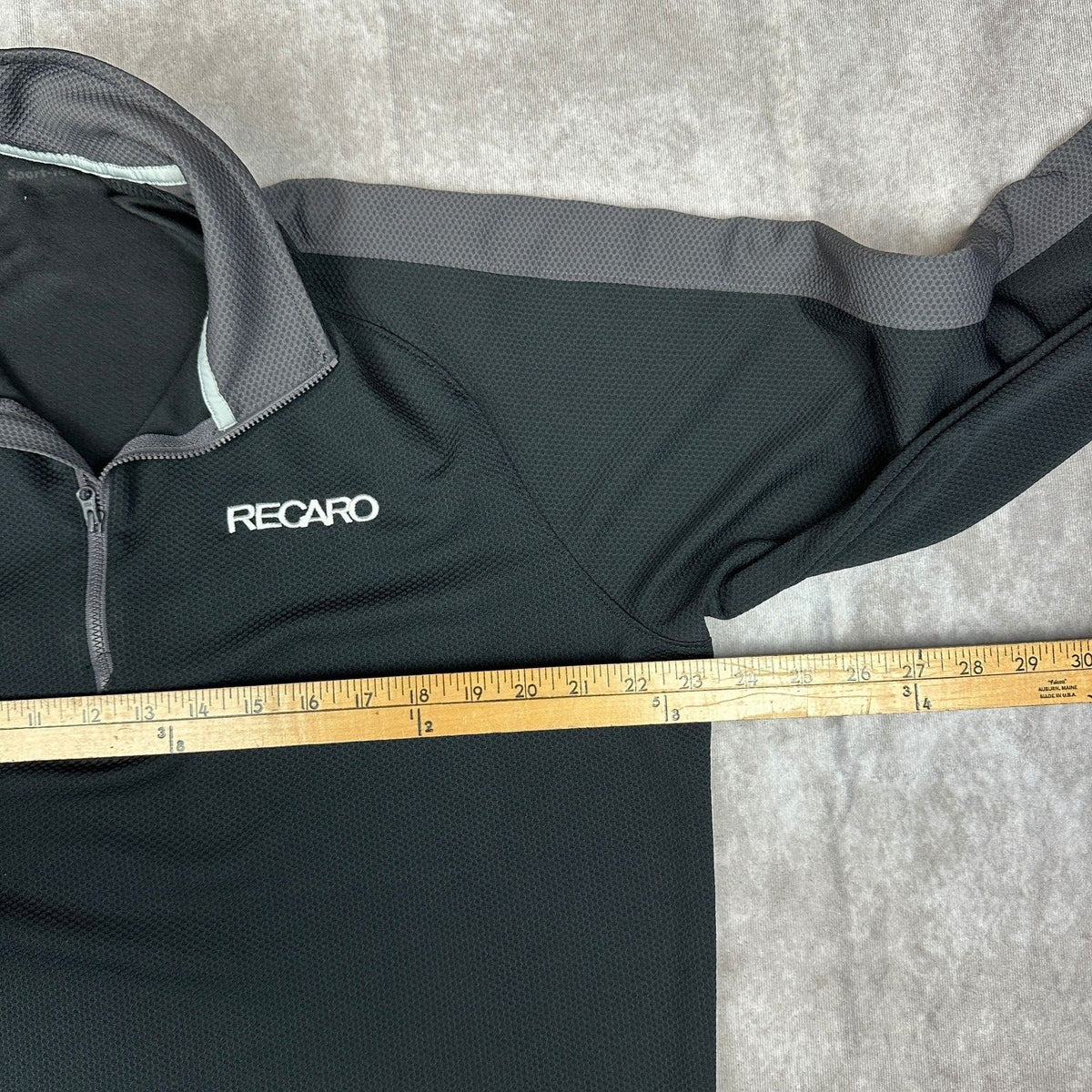 Recaro Sport-Tek Quarter Zip Pullover Mens L Black Gray JDM