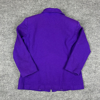 Sag Harbor Petite Womens Jacket Size 12 Purple Zip Front