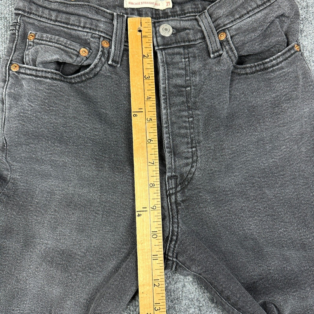 Levi's Ribcage Straight Ankle Womens 27x27 Black Jeans