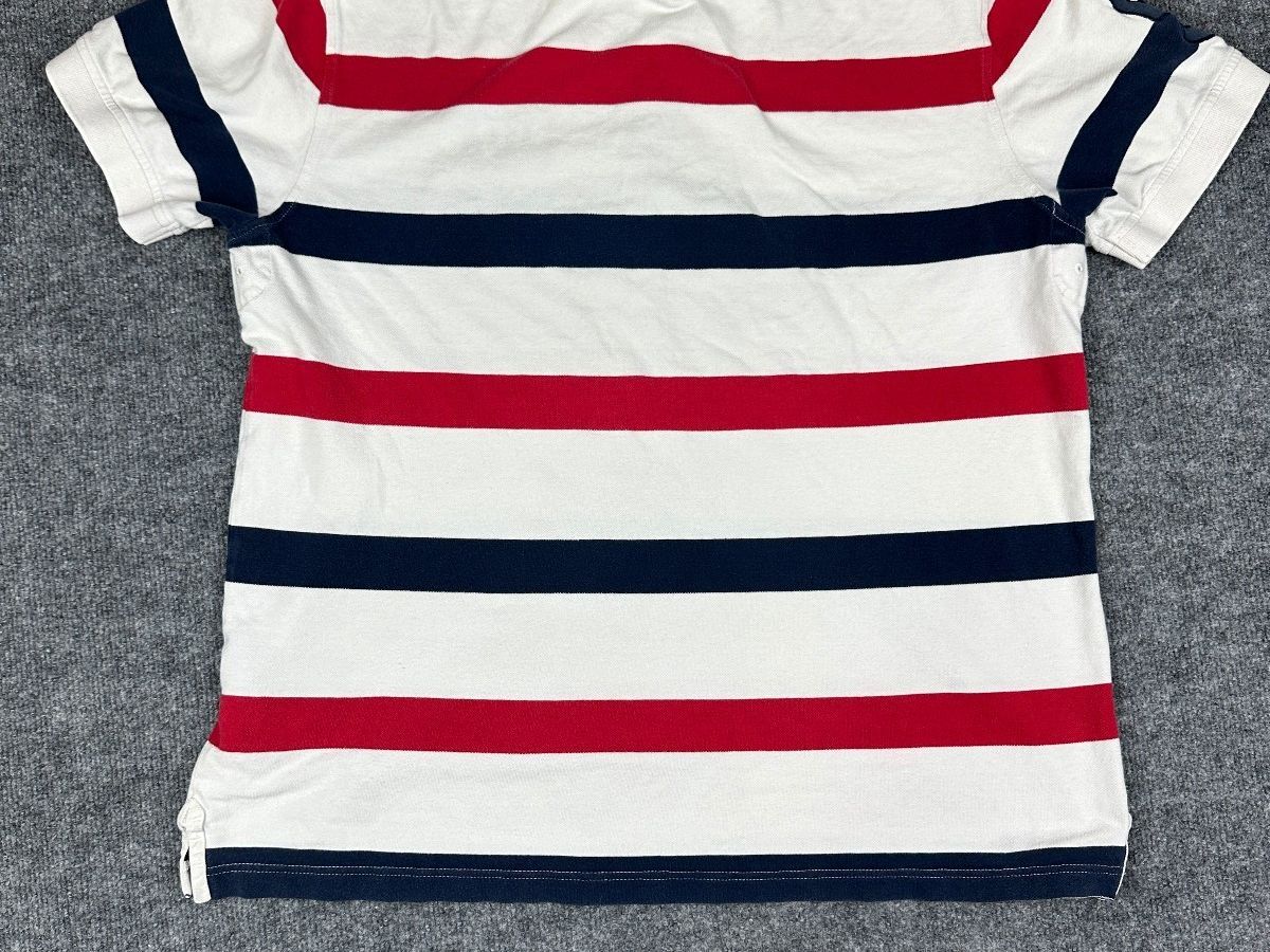 Tommy Hilfiger Polo Shirt Mens XL Red Navy White Striped