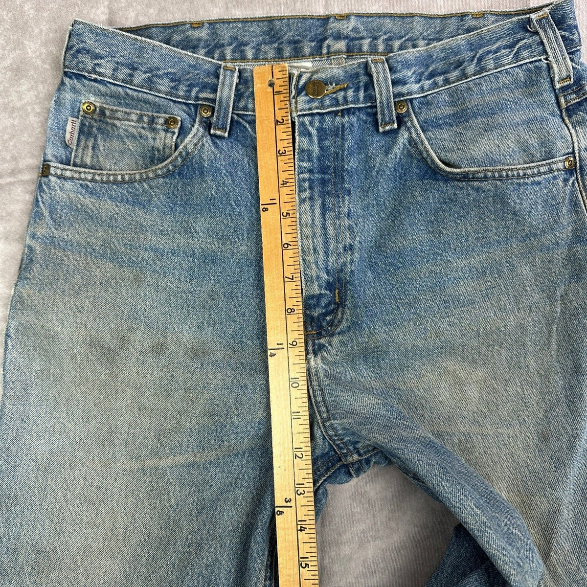 Vintage Carhartt Mens 34x32 Blue Denim Jeans Workwear