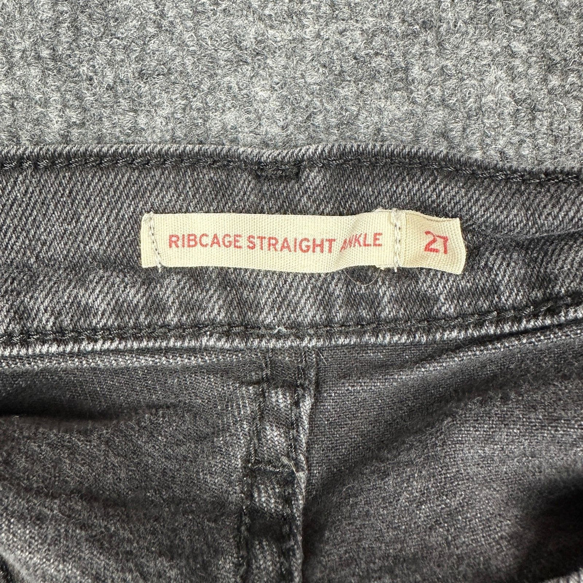 Levi's Ribcage Straight Ankle Womens 27x27 Black Jeans