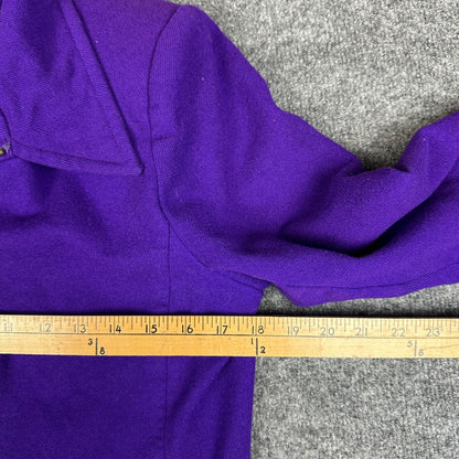 Sag Harbor Petite Womens Jacket Size 12 Purple Zip Front