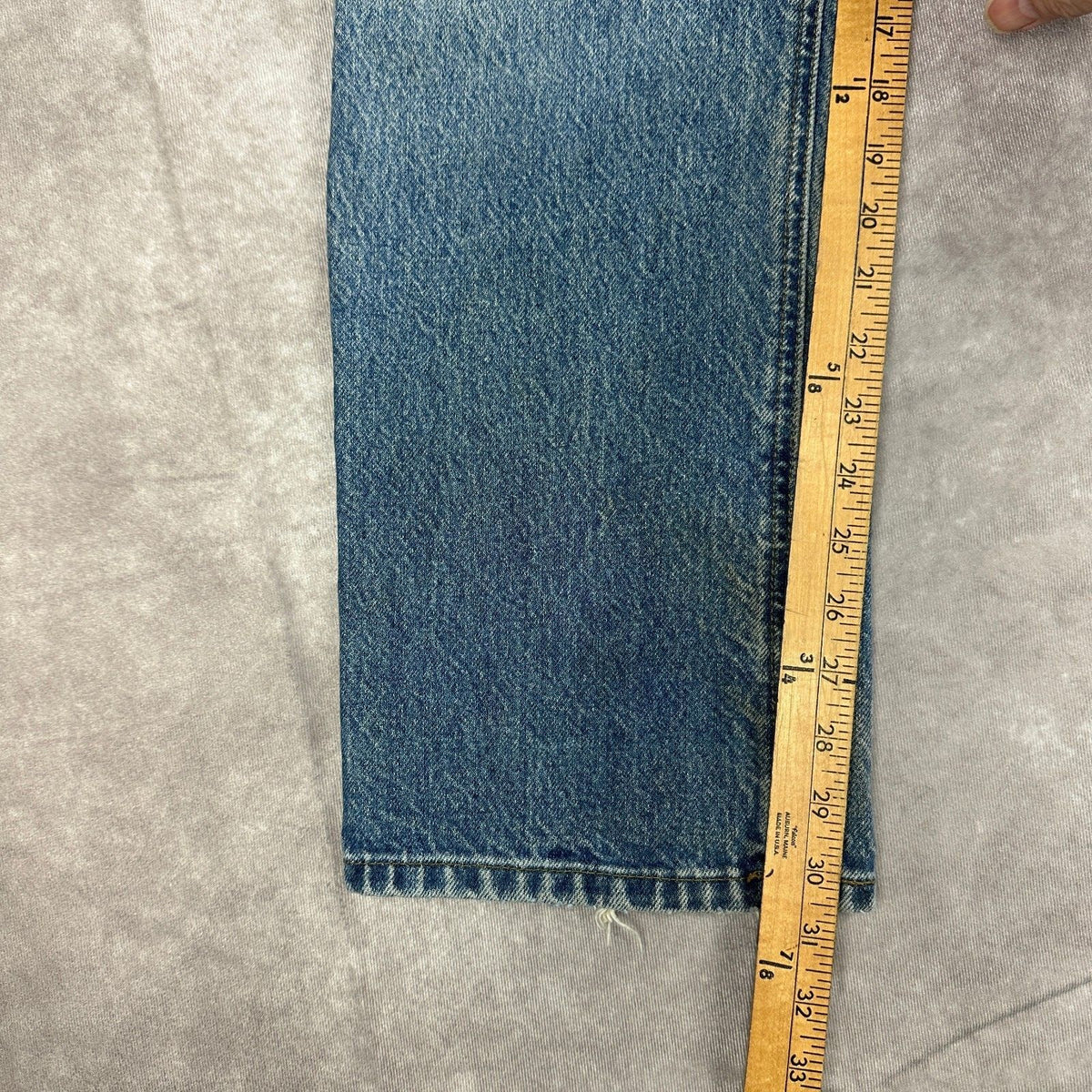 Vintage Carhartt Mens 34x32 Blue Denim Jeans Workwear